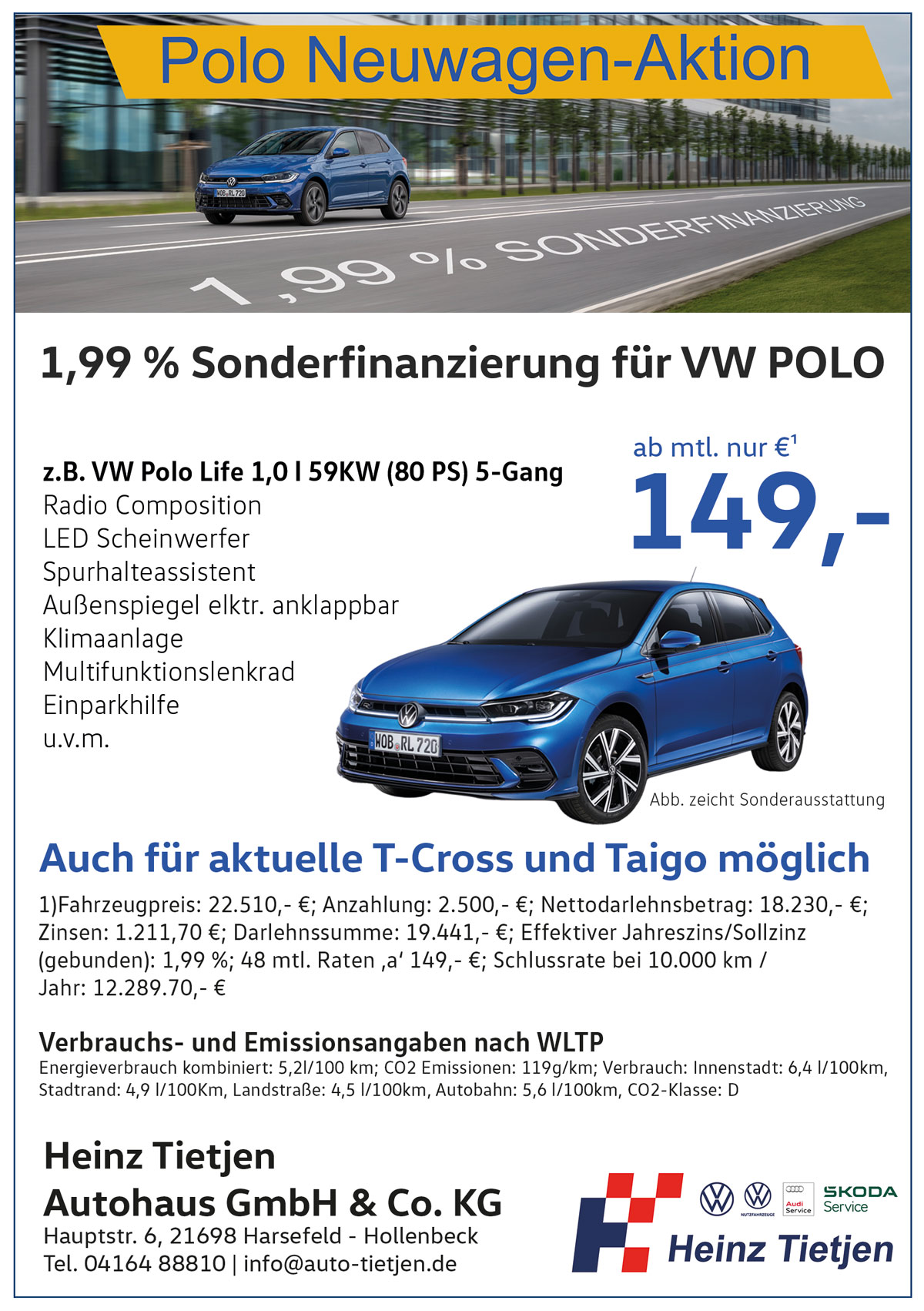 VW Polo mit 1,99% Sonderfinanzierung